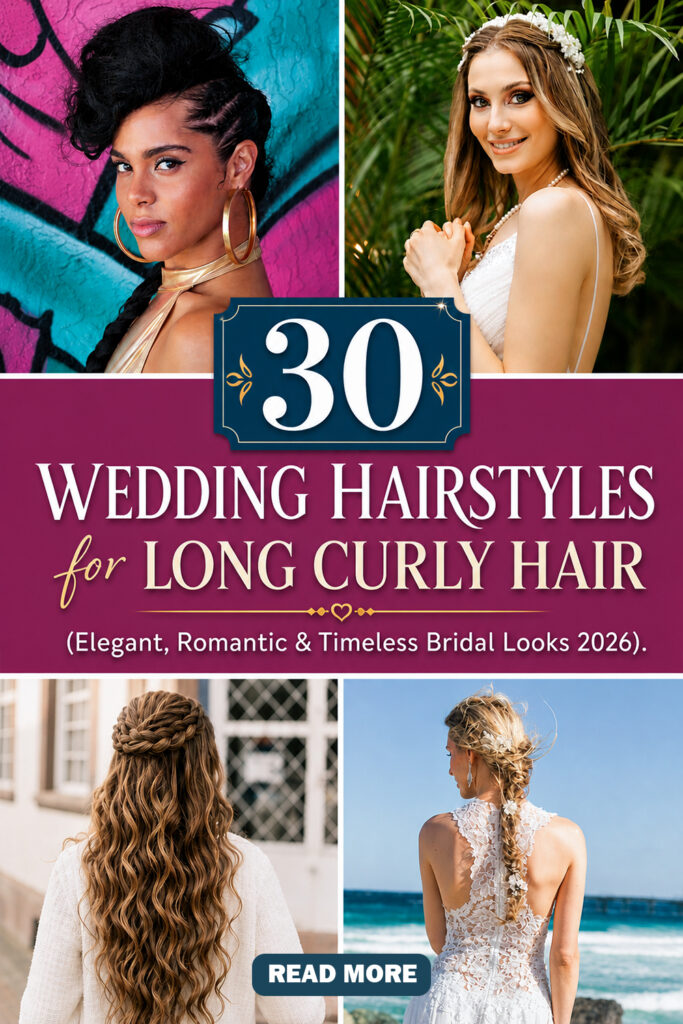 30 Wedding Hairstyles for Long Curly Hair (Elegant, Romantic & Timeless Bridal Looks 2026)